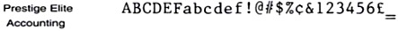 IBM Wheelwriter Printwheel in Prestige Elite Accounting Font